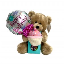 Happy Birthday Bear with Cupcake